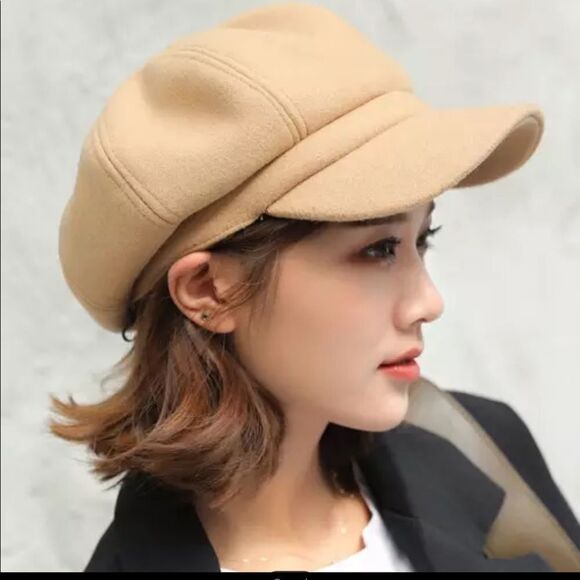 111 RED WOOLEN NEWSBOY CAP NWT FOR AUTUMN/WINTER - Picture 5 of 7